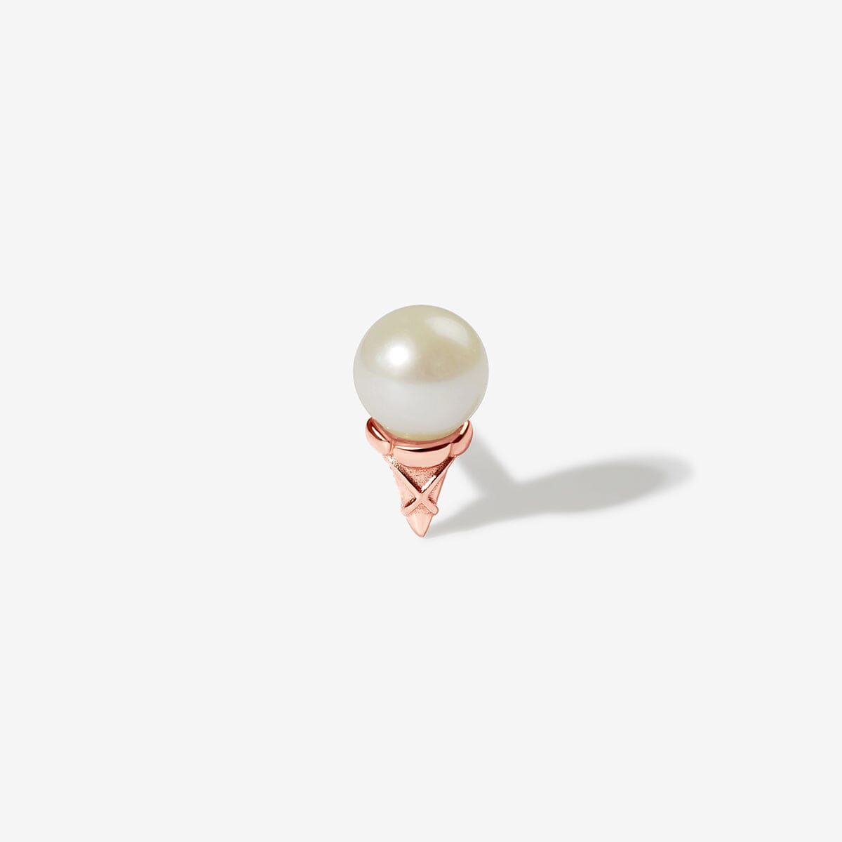 Rose Gold Cami Ice-Cream Pearl Piercing | Fine Piercings | Adornmonde