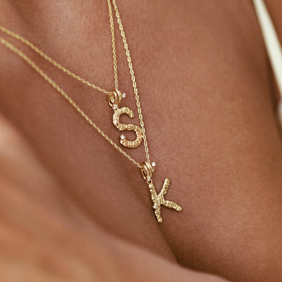 Casper alphabet necklace