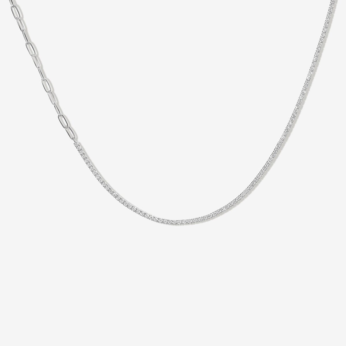 Silver Nigel Tennis Necklace | Adorn Luxe | Adornmonde