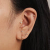 Alfred diamond mini hoop piercing