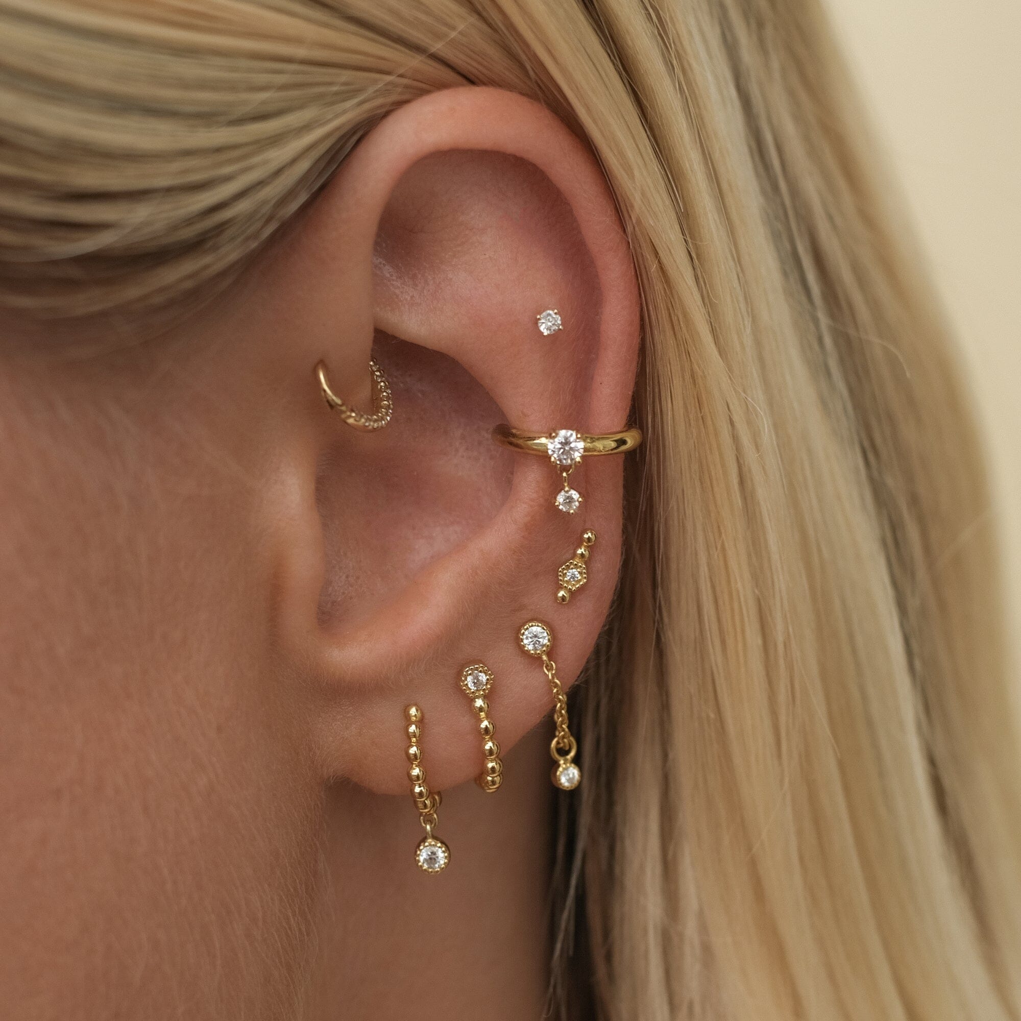 Silver Hann Stud Earring Set | Adorn Luxe | Adornmonde