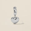 Bug heart charm piercing white gold