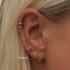 Alfred diamond mini hoop piercing