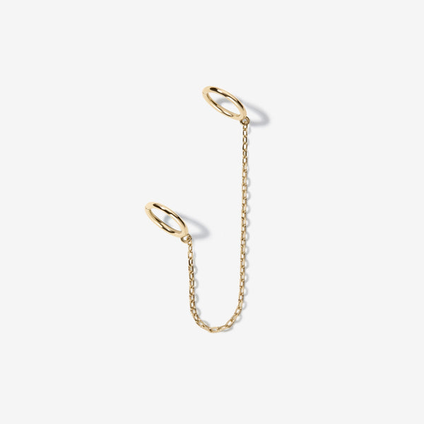 Cloud chain hoop earring