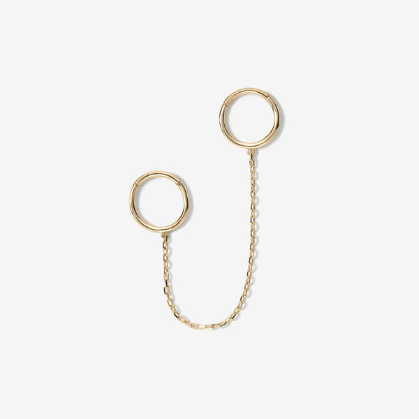 Cloud chain hoop earring