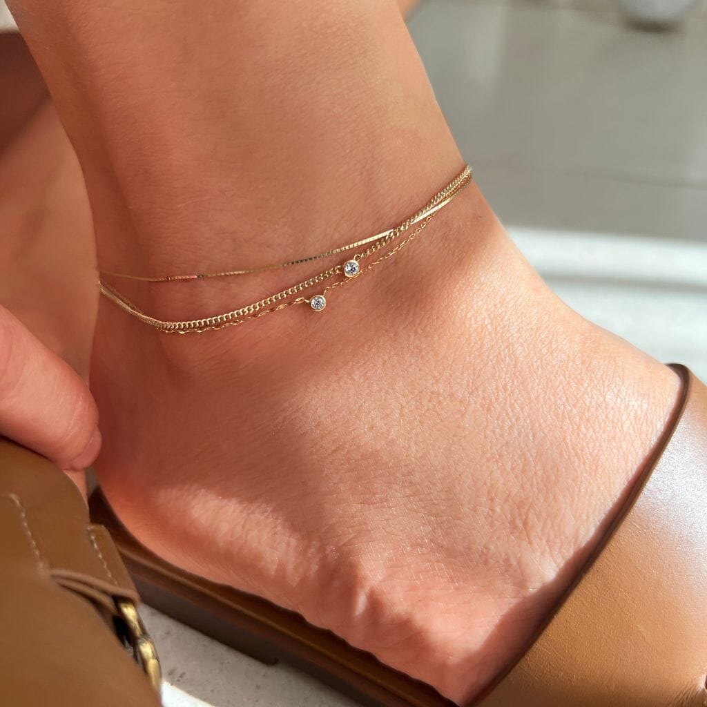 Adornmonde Fine Bowen Anklet