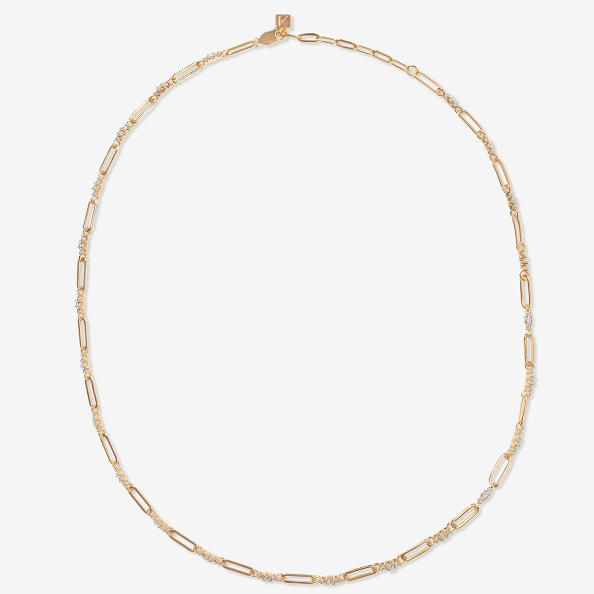 Gold Kahl Paperclip Chain Necklace, Adorn Luxe