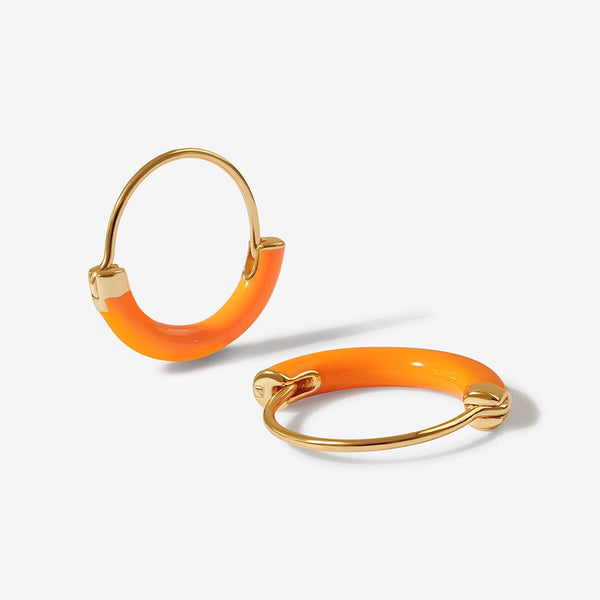 Saz neon orange mini hoops