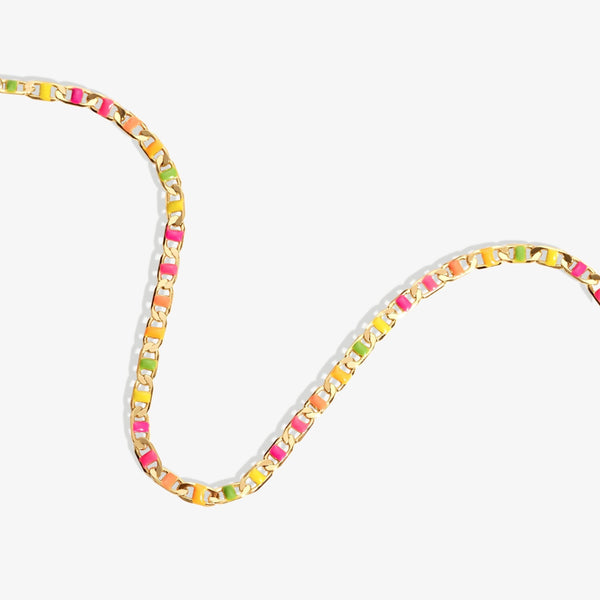 Sonier neon flat chain bracelet