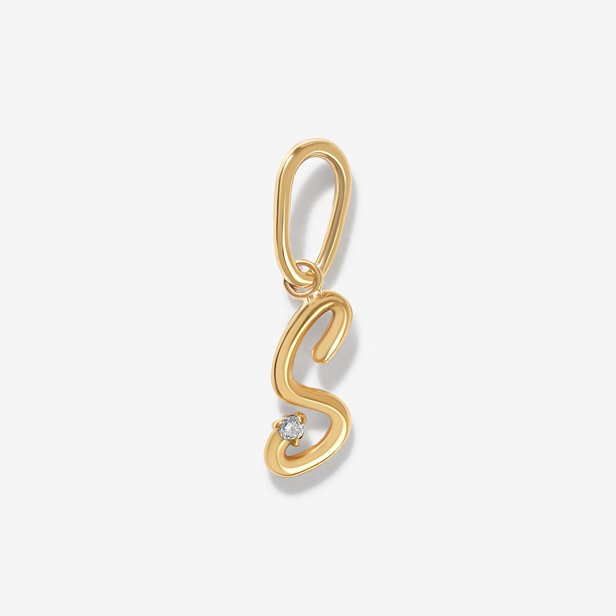 Gold Dezi Alphabet Charm, Fine Jewelry