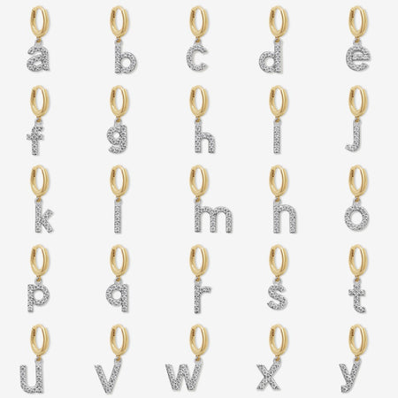 Gold Dezi Alphabet Charm, Fine Jewelry