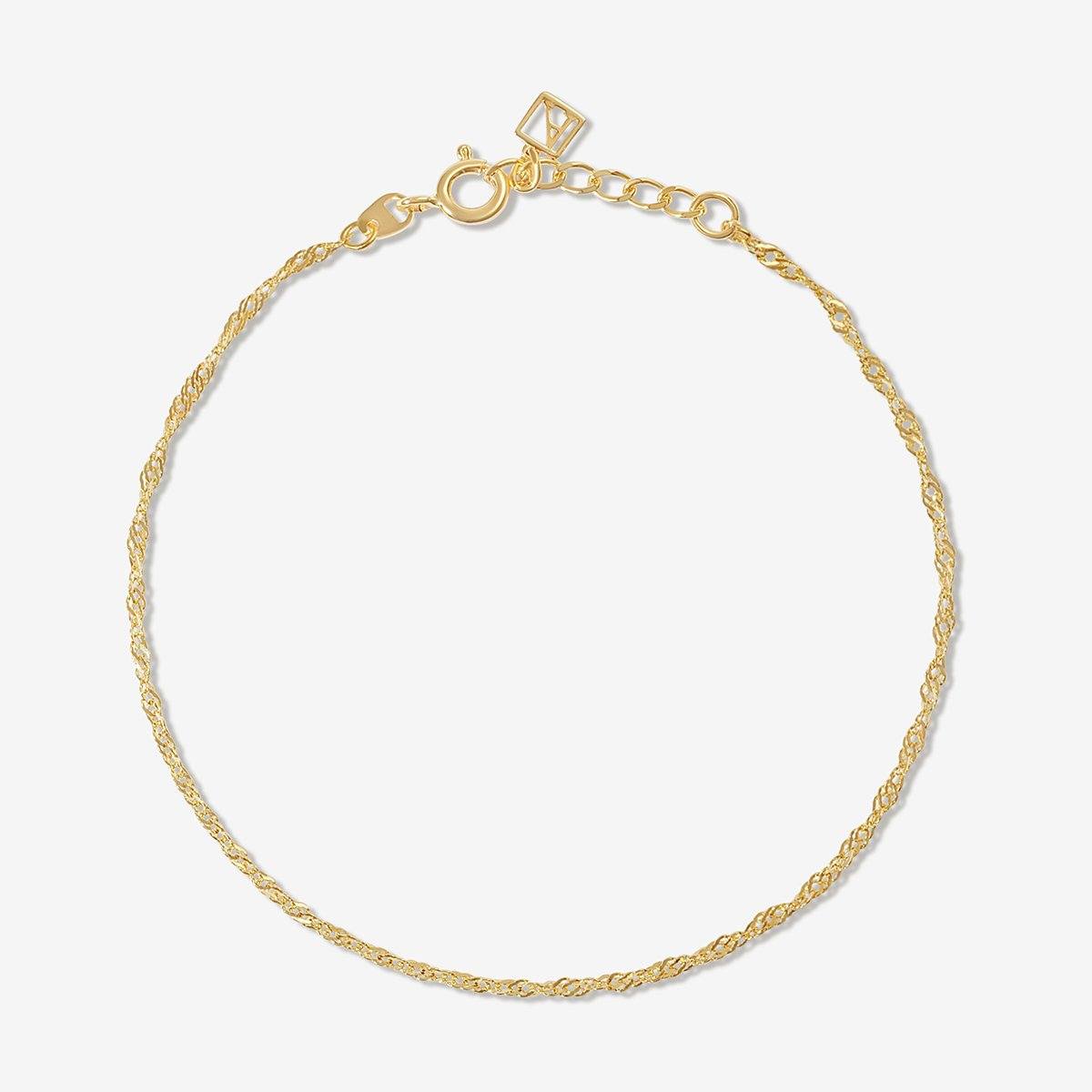 10K Yellow Gold Twisted Hinged Bangle Bracelet
