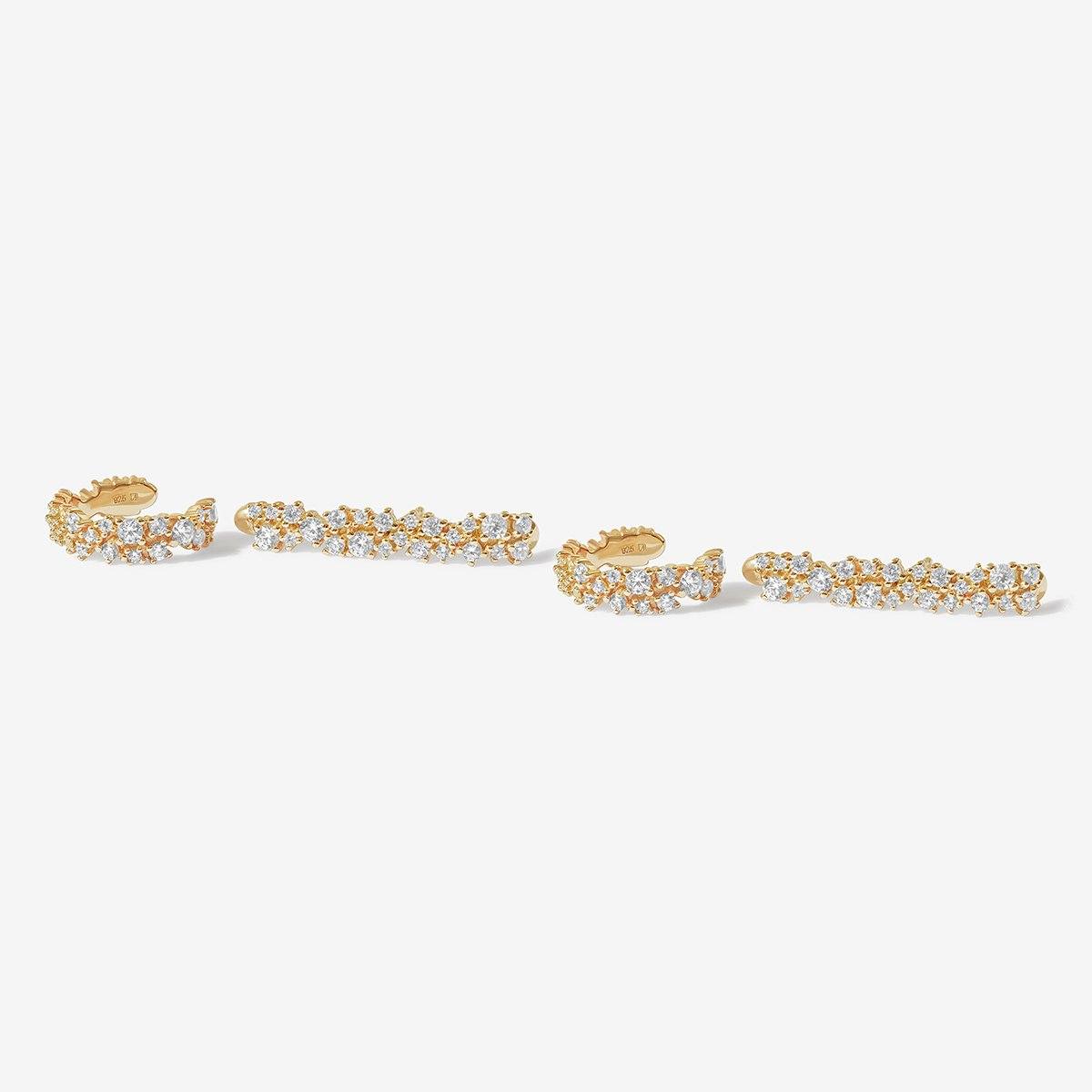 Gold Naked Burton-Piece Earring Set, Adorn Luxe