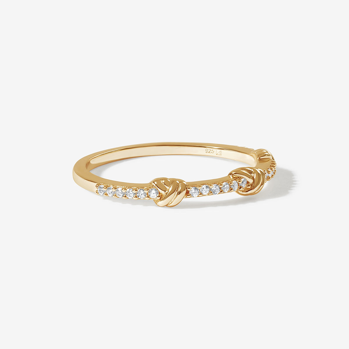 Gold Tray Triple Knot Ring | Love Knot Collection | Adornmonde